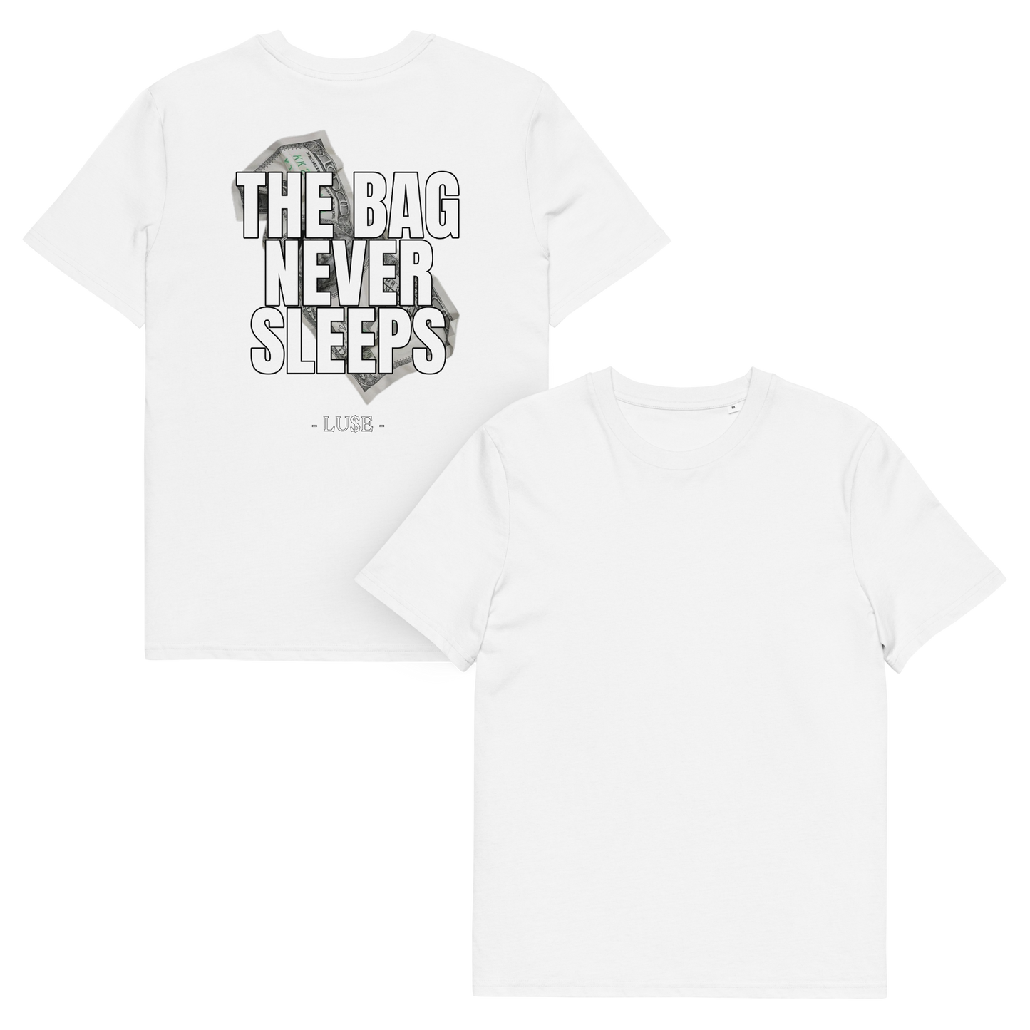 "THE BAG NEVER SLEEPS" Graphic Tee