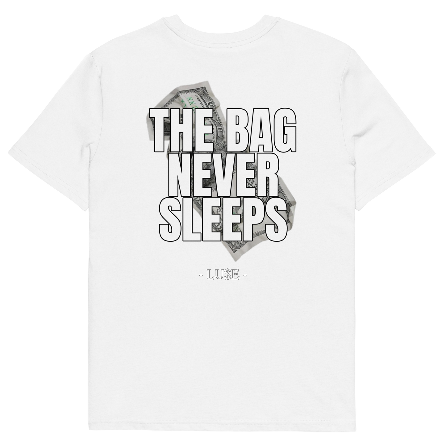 "THE BAG NEVER SLEEPS" Graphic Tee