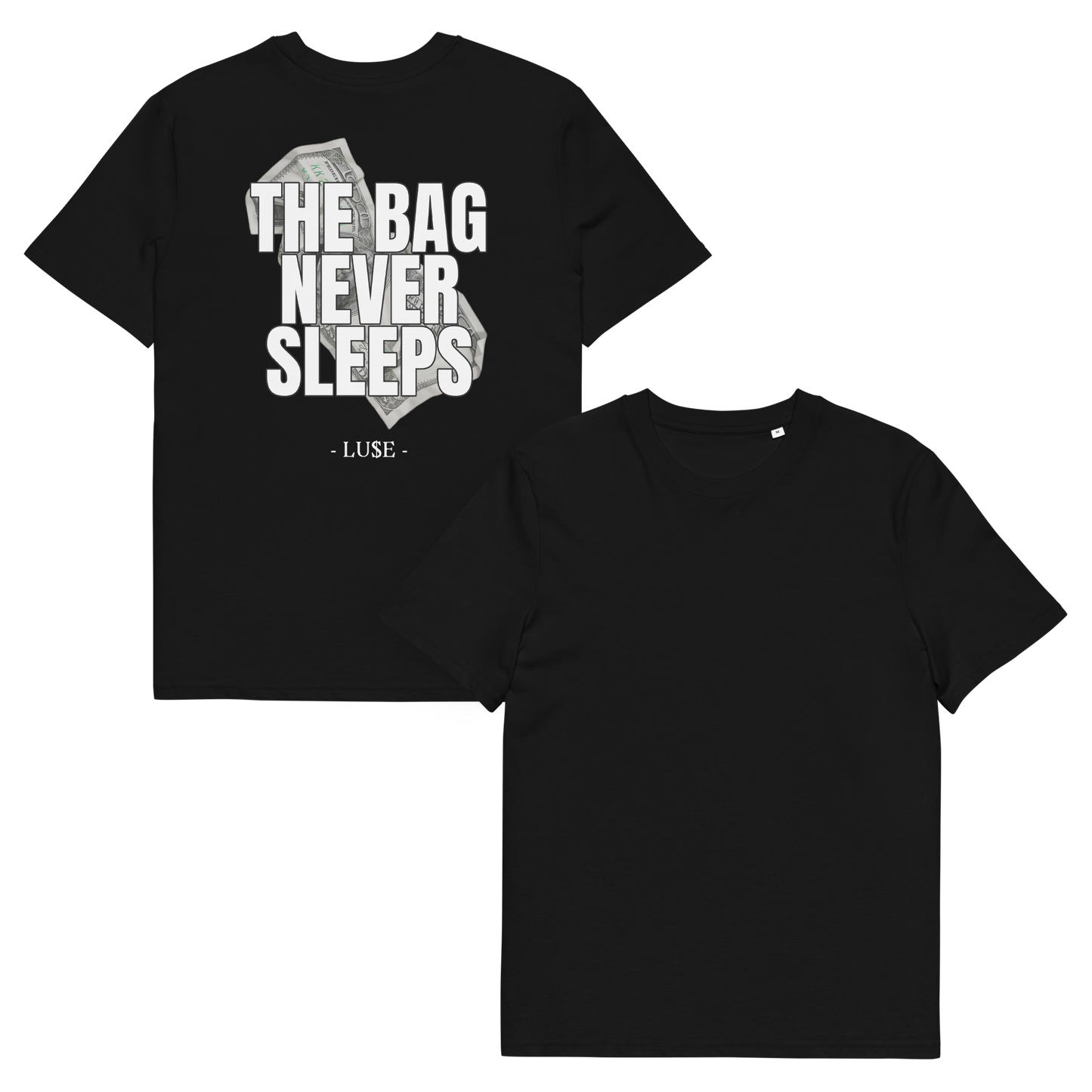 "THE BAG NEVER SLEEPS" Graphic Tee