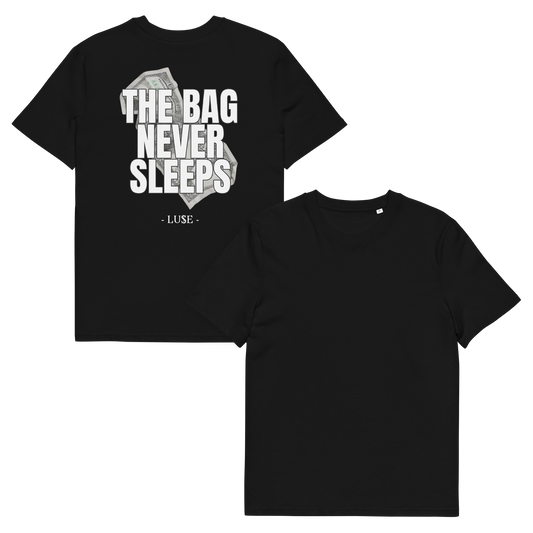 "THE BAG NEVER SLEEPS" Graphic Tee