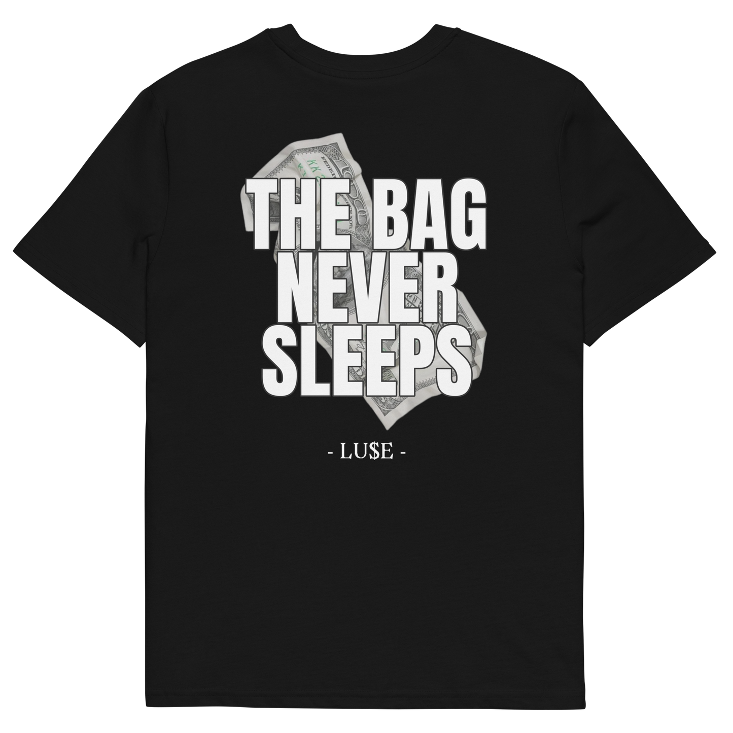 "THE BAG NEVER SLEEPS" Graphic Tee