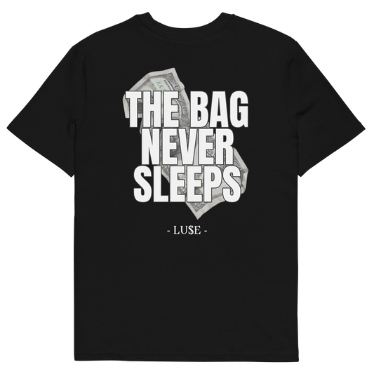 "THE BAG NEVER SLEEPS" Graphic Tee
